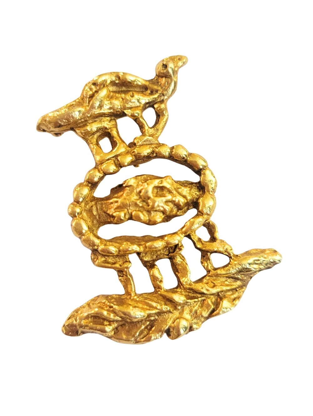 Signed JACQUES LIPCHITZ 1891-1973 JUDAICA 3 TRIBES ISRAEL MODERNIST BROOCH
